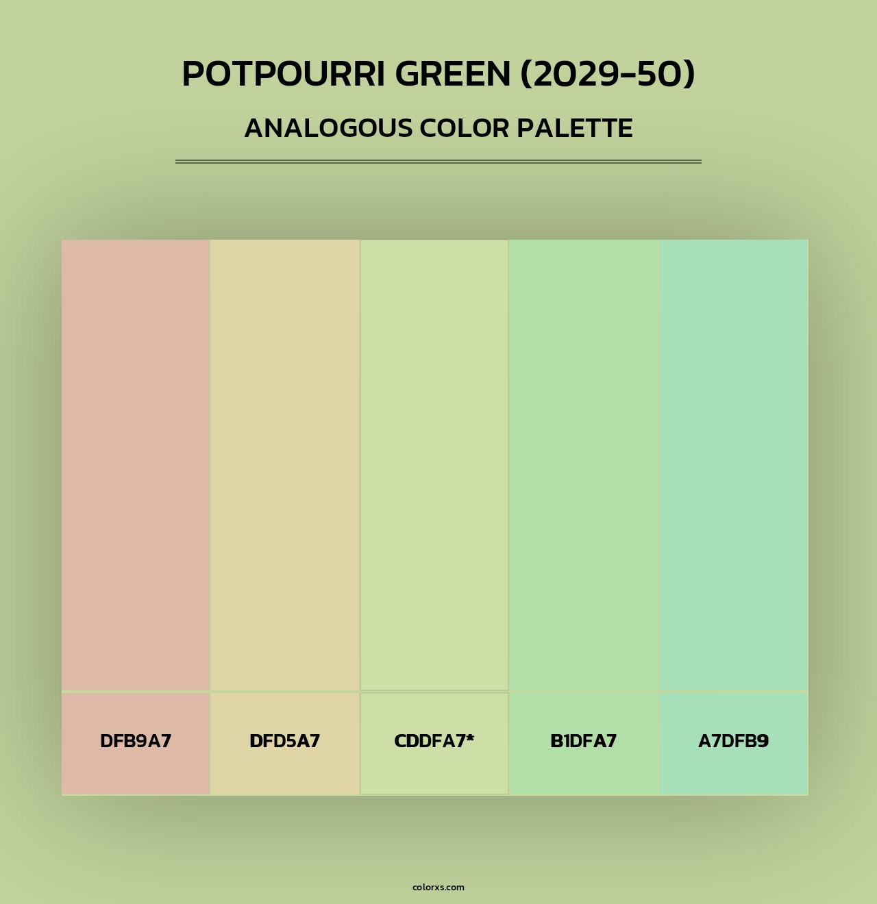 Potpourri Green (2029-50) - Analogous Color Palette