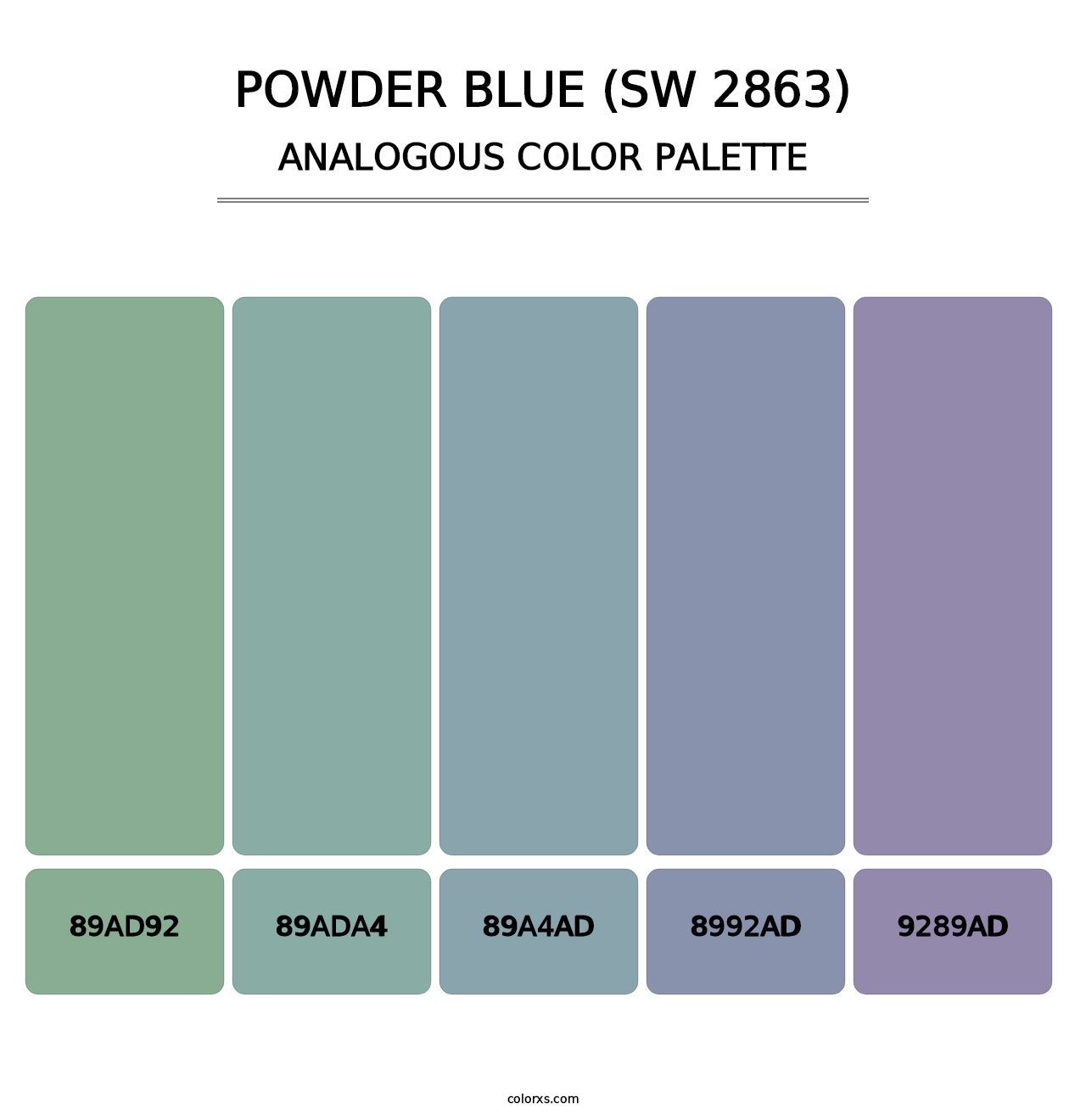 Powder Blue (SW 2863) - Analogous Color Palette