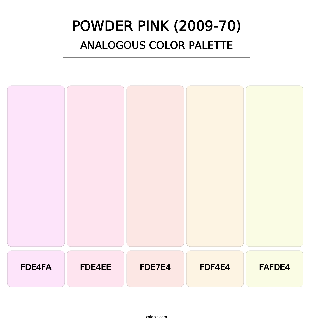 Powder Pink (2009-70) - Analogous Color Palette