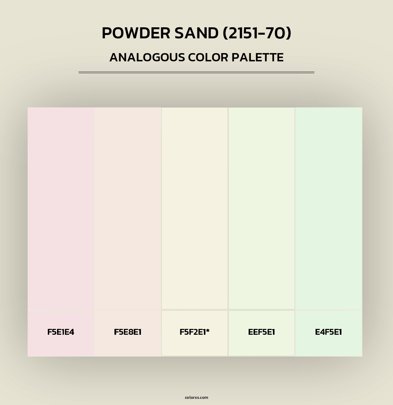 Powder Sand (2151-70) - Analogous Color Palette