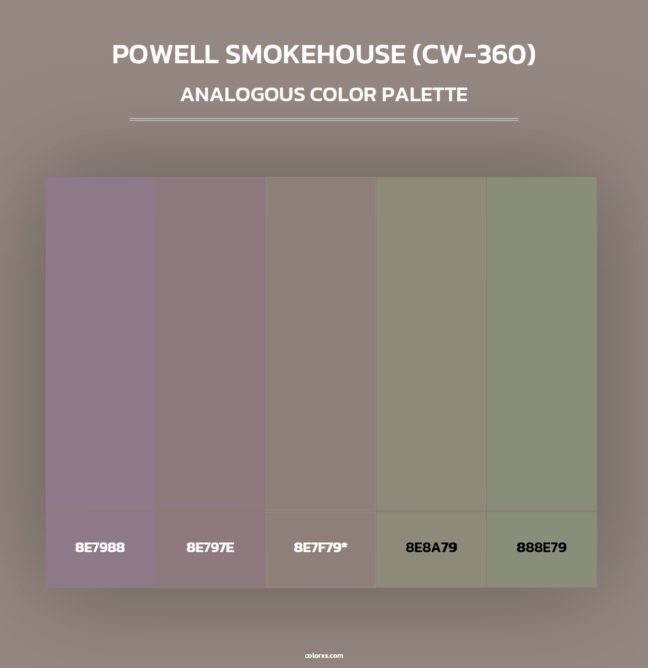 Powell Smokehouse (CW-360) - Analogous Color Palette