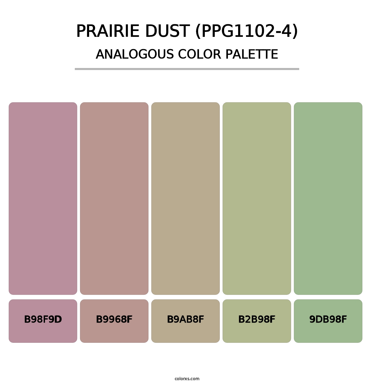 Prairie Dust (PPG1102-4) - Analogous Color Palette