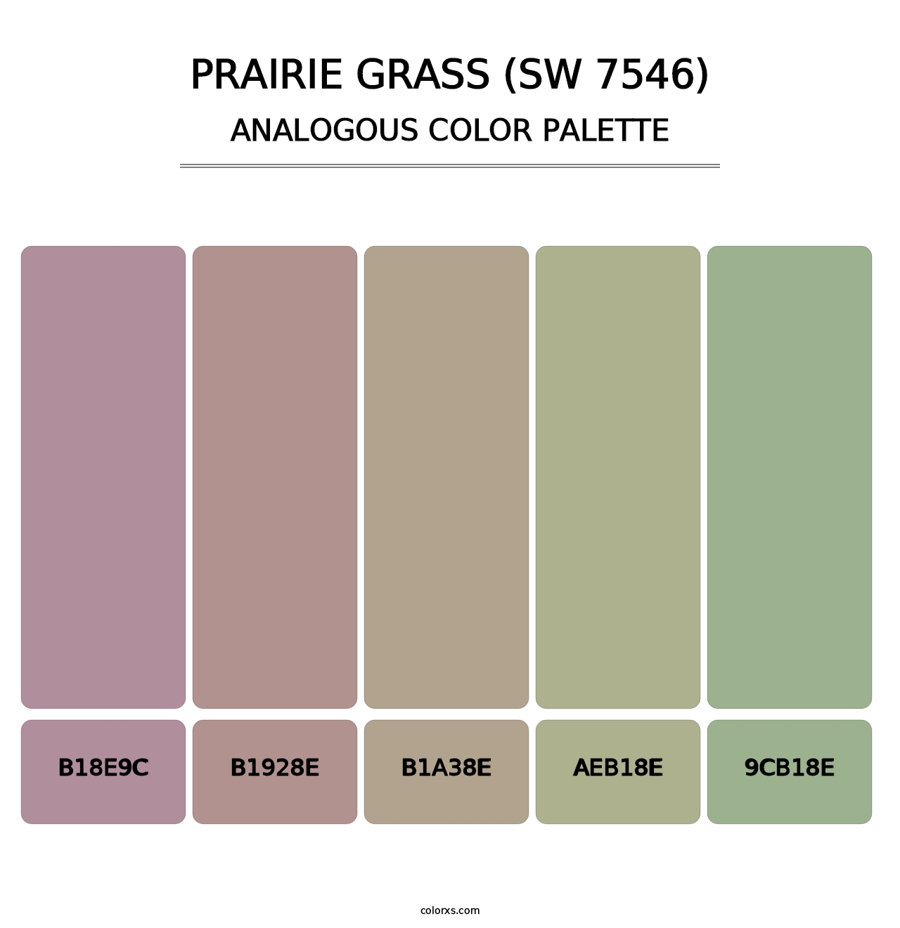 Prairie Grass (SW 7546) - Analogous Color Palette