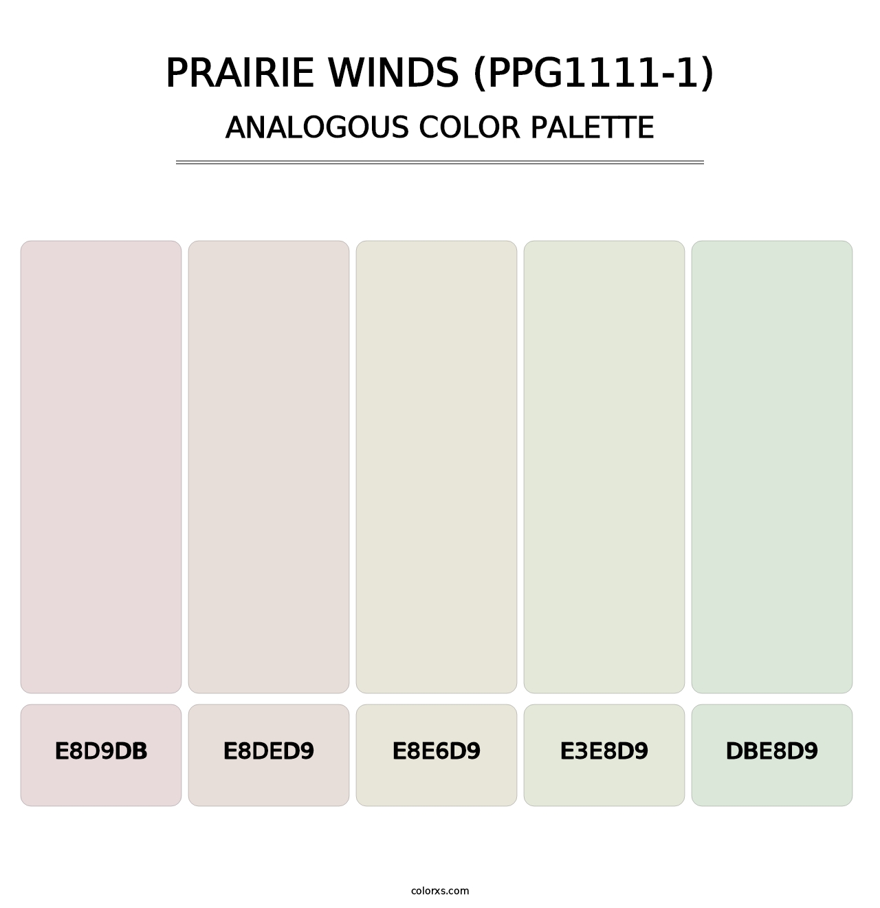 Prairie Winds (PPG1111-1) - Analogous Color Palette