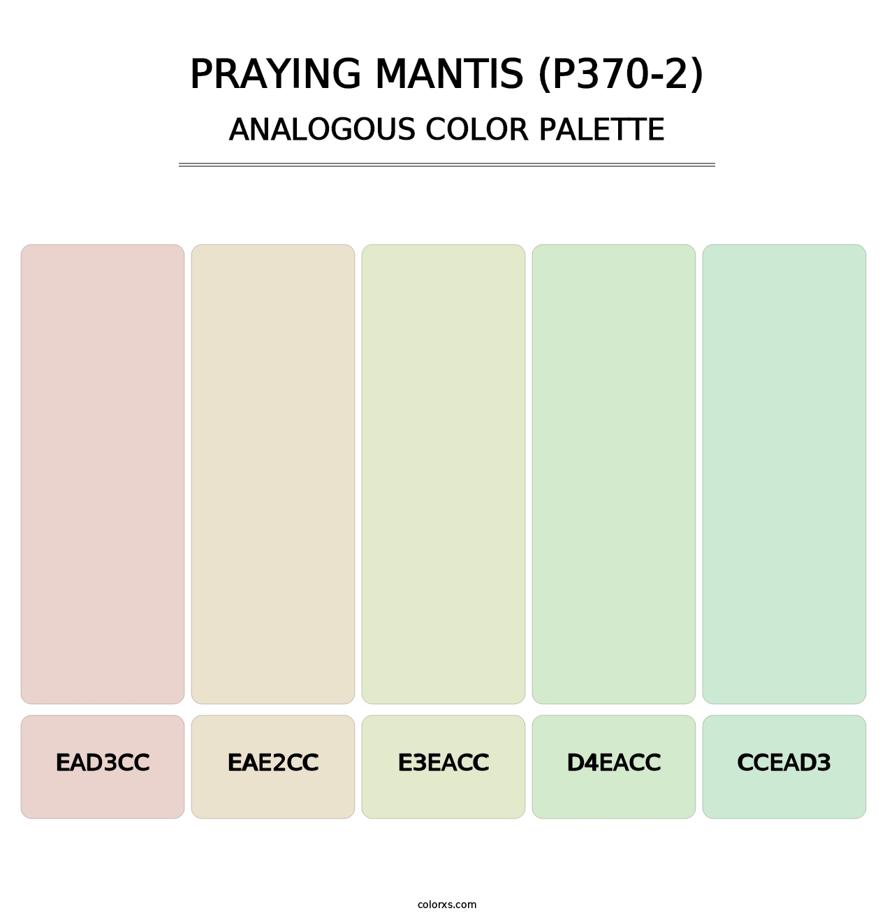 Praying Mantis (P370-2) - Analogous Color Palette