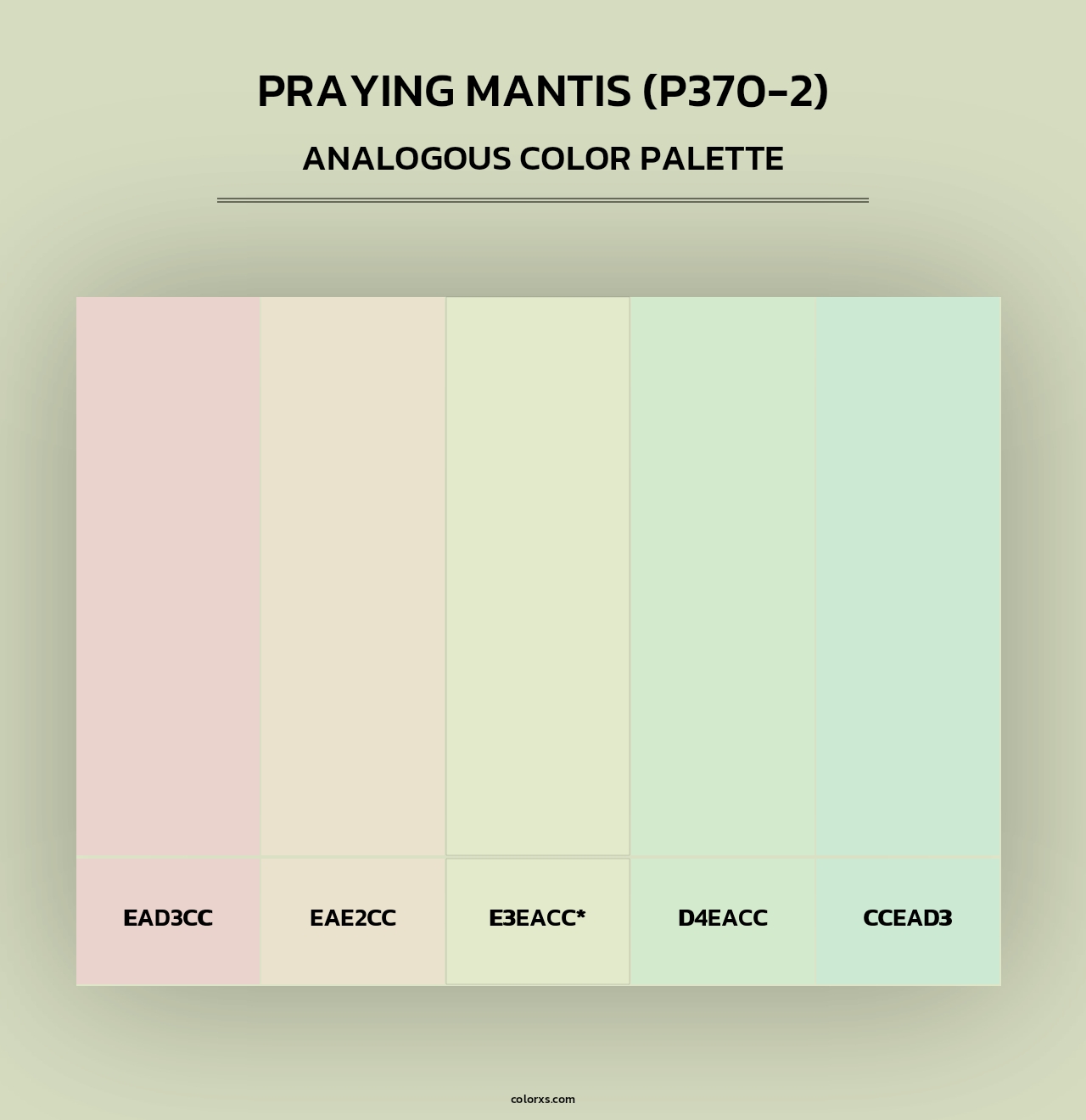 Praying Mantis (P370-2) - Analogous Color Palette