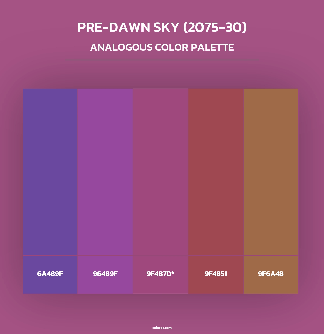 Pre-Dawn Sky (2075-30) - Analogous Color Palette
