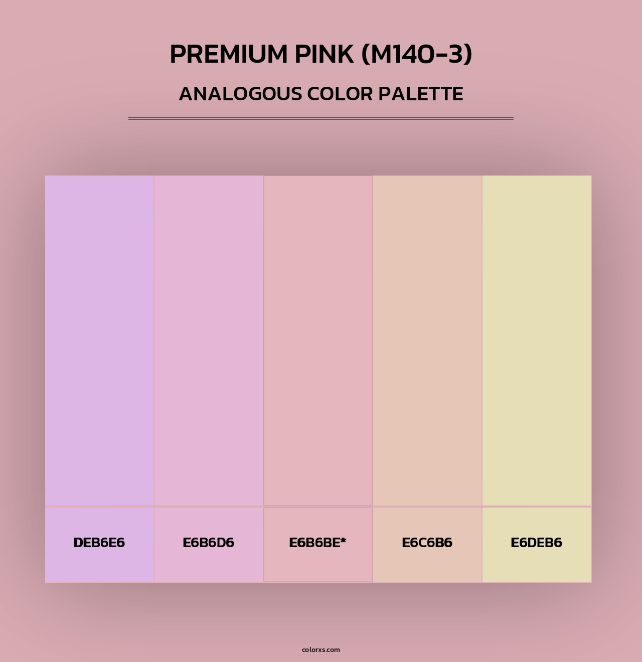 Premium Pink (M140-3) - Analogous Color Palette