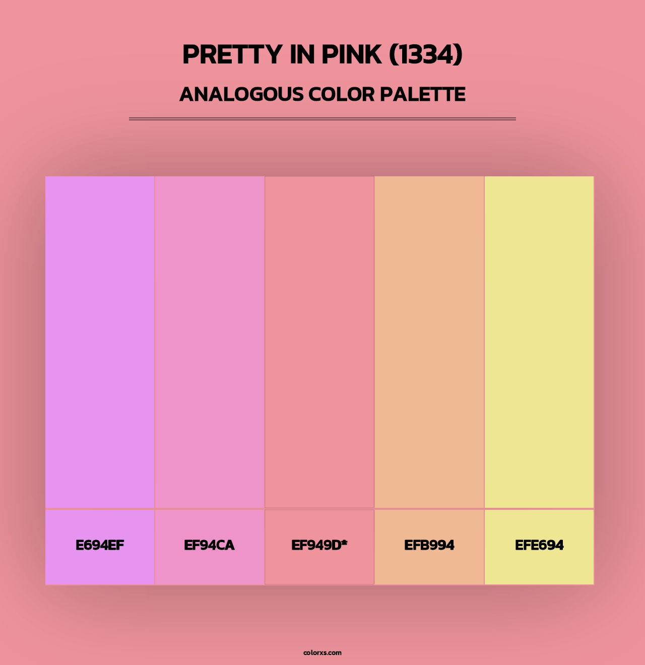 Pretty in Pink (1334) - Analogous Color Palette