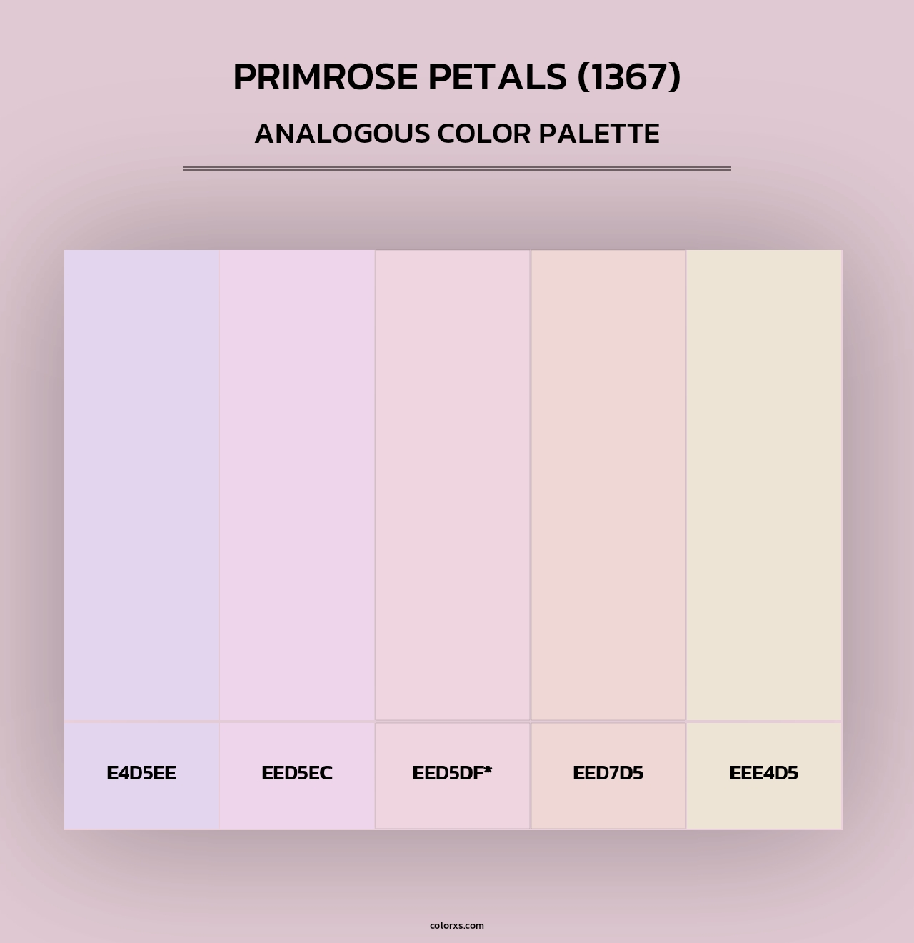 Primrose Petals (1367) - Analogous Color Palette