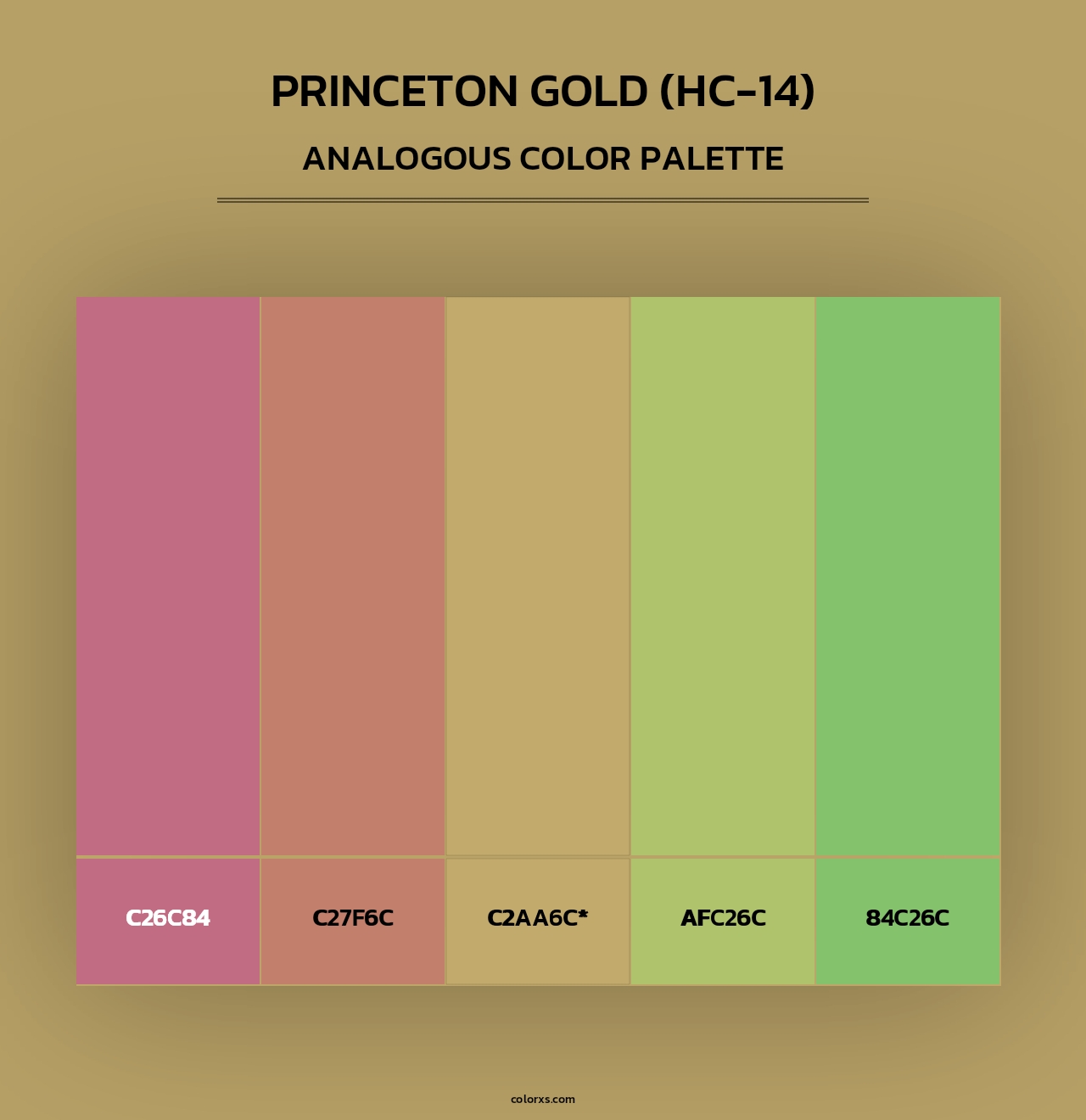 Princeton Gold (HC-14) - Analogous Color Palette