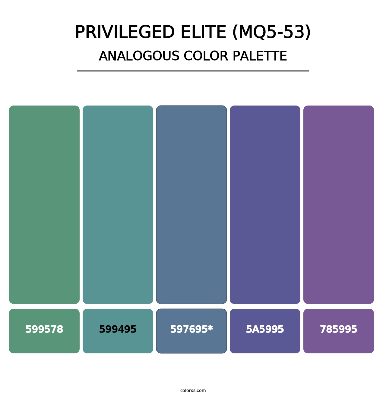 Privileged Elite (MQ5-53) - Analogous Color Palette