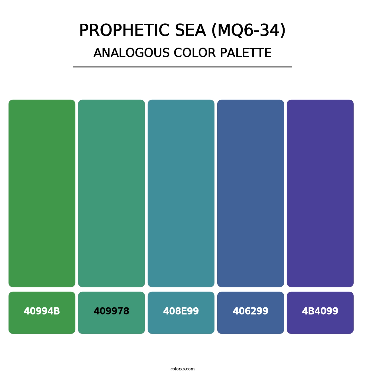 Prophetic Sea (MQ6-34) - Analogous Color Palette