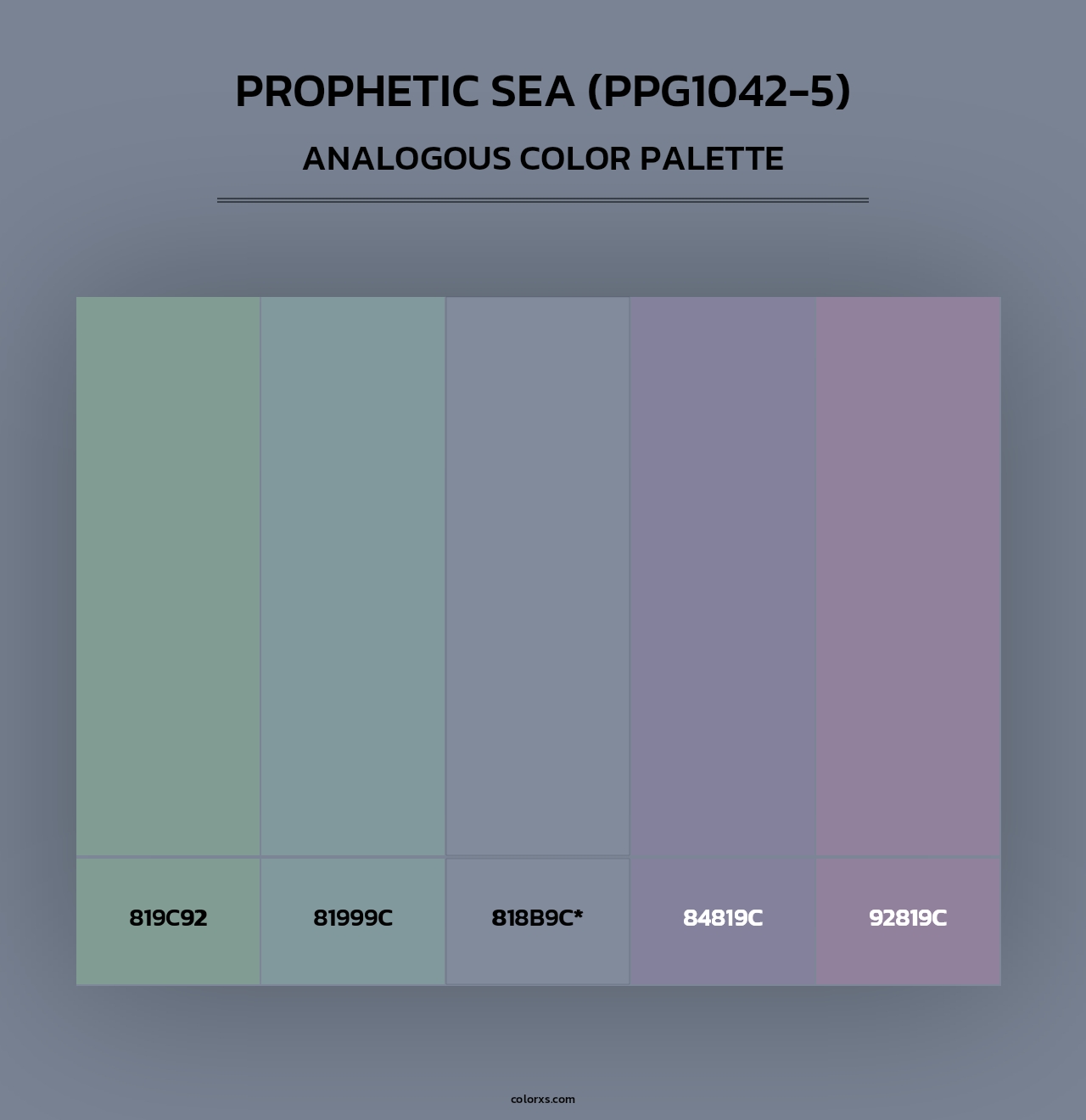 Prophetic Sea (PPG1042-5) - Analogous Color Palette