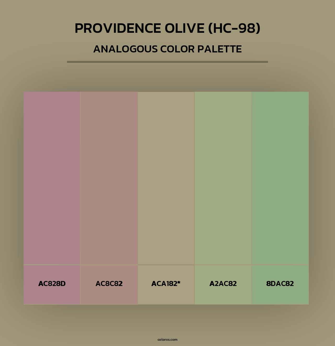 Providence Olive (HC-98) - Analogous Color Palette