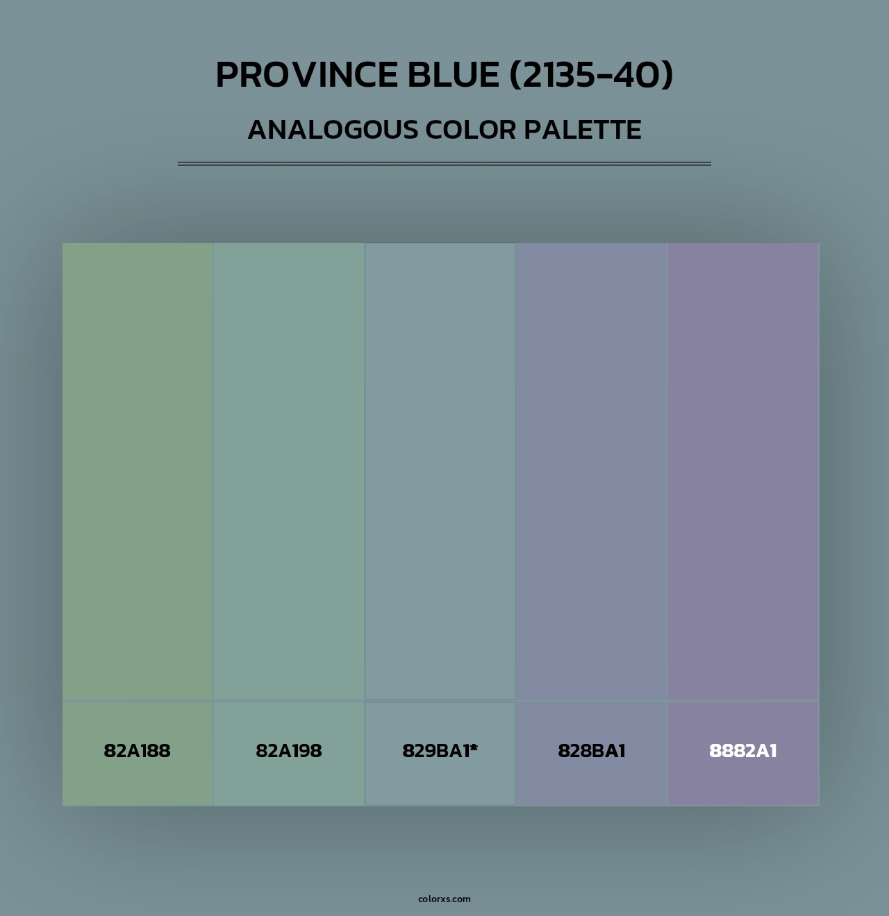 Province Blue (2135-40) - Analogous Color Palette