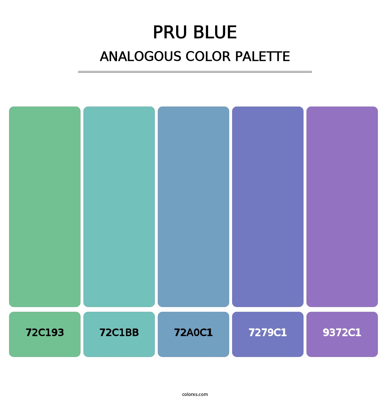PRU Blue - Analogous Color Palette