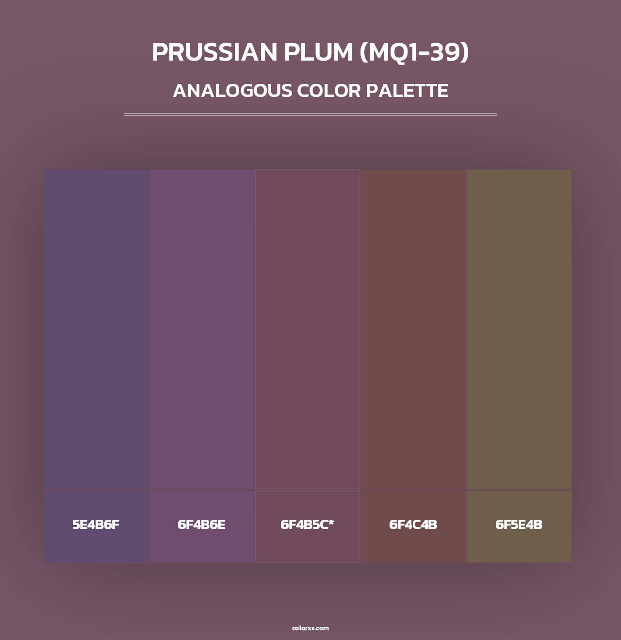 Prussian Plum (MQ1-39) - Analogous Color Palette