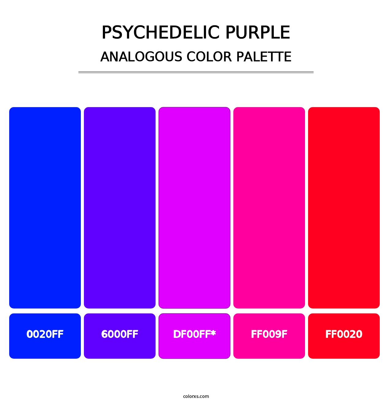 Psychedelic Purple - Analogous Color Palette