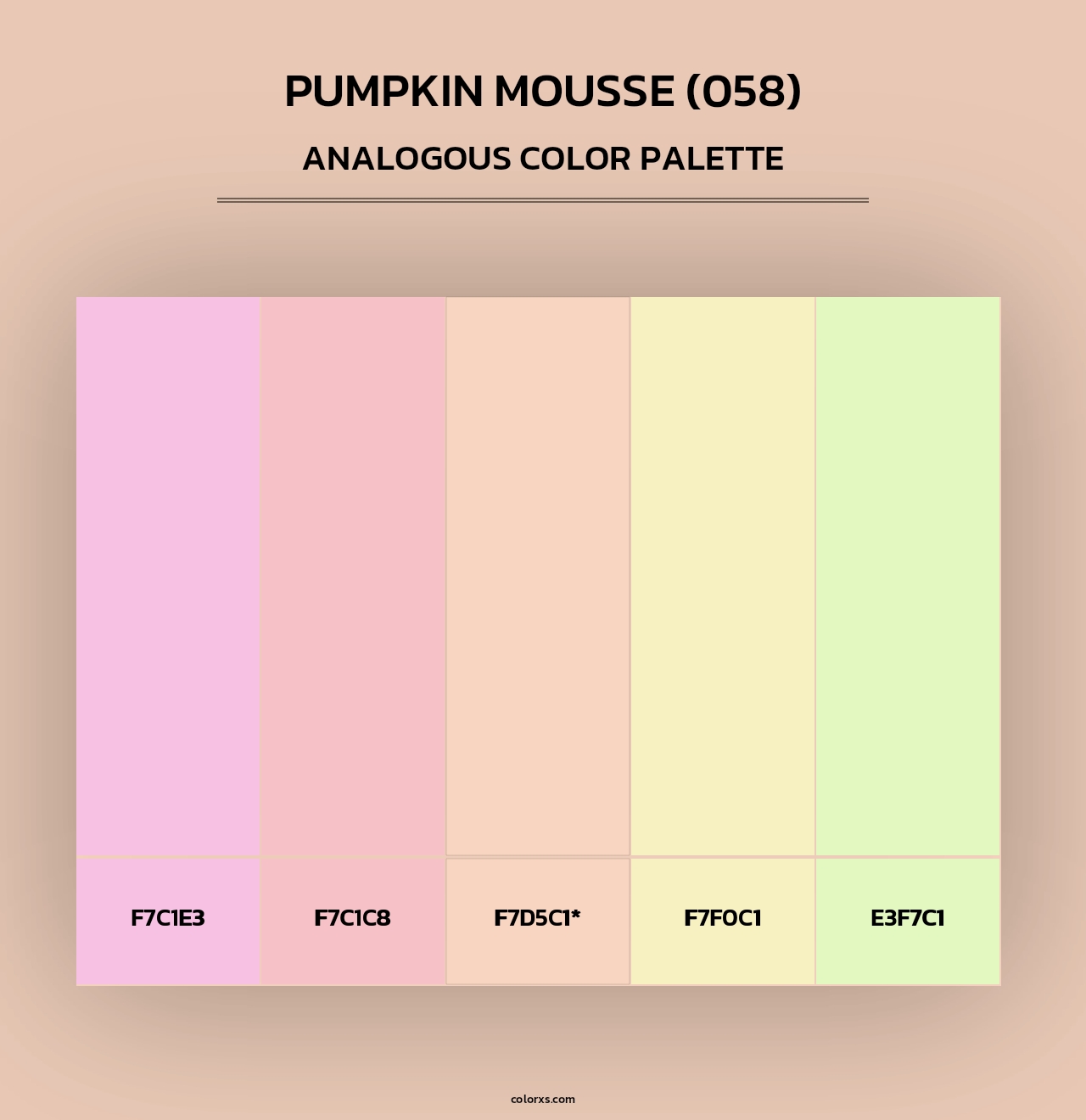 Pumpkin Mousse (058) - Analogous Color Palette