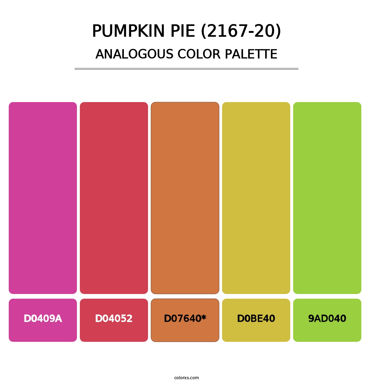 Pumpkin Pie (2167-20) - Analogous Color Palette