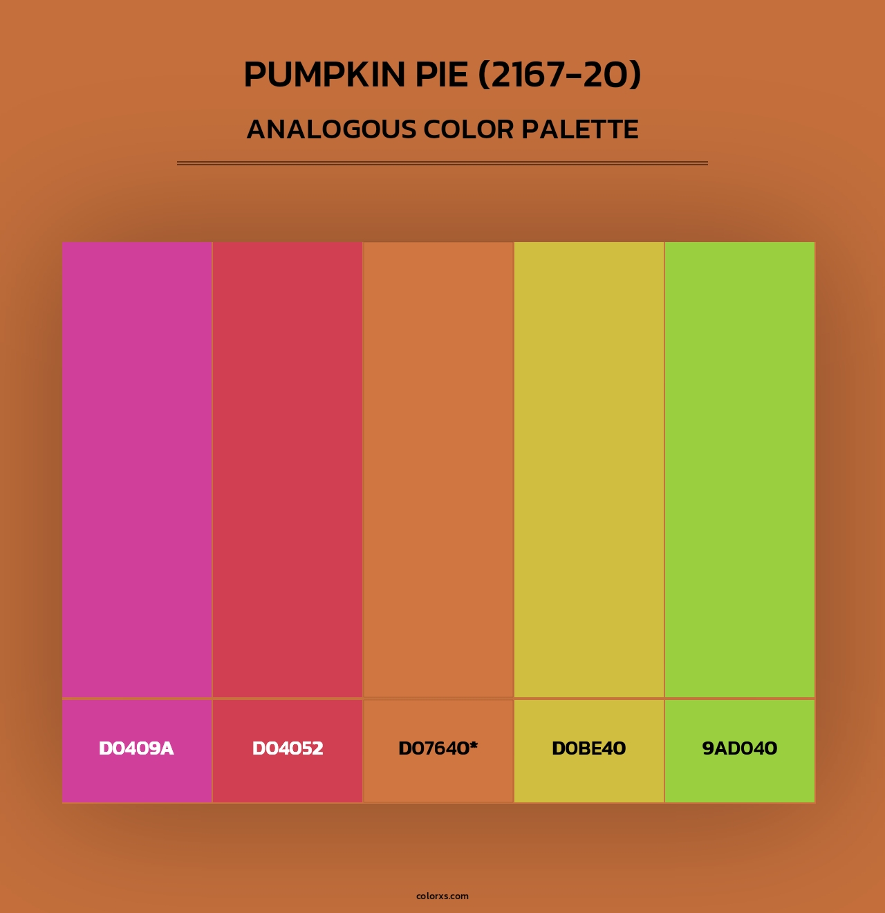 Pumpkin Pie (2167-20) - Analogous Color Palette