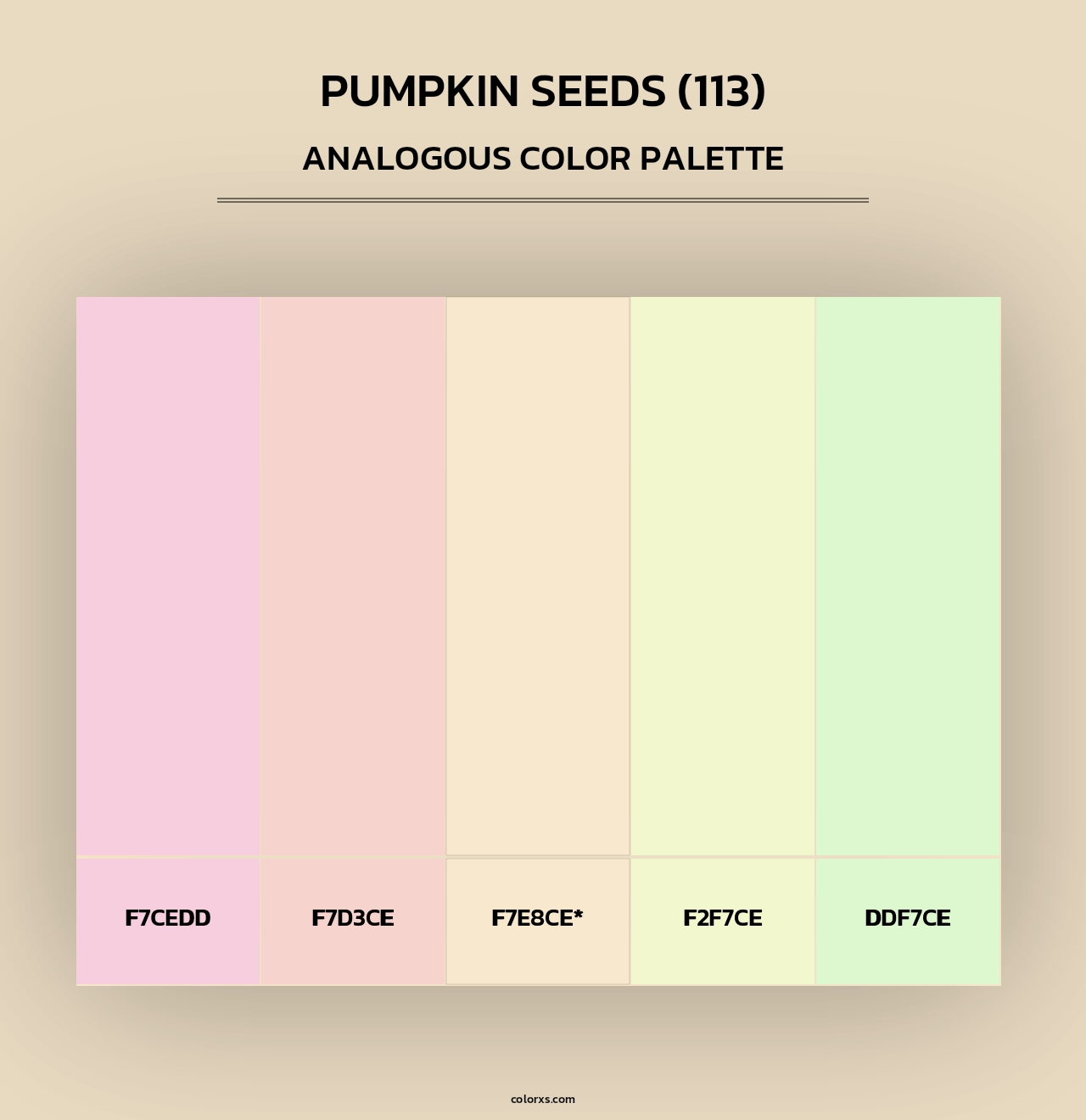 Pumpkin Seeds (113) - Analogous Color Palette