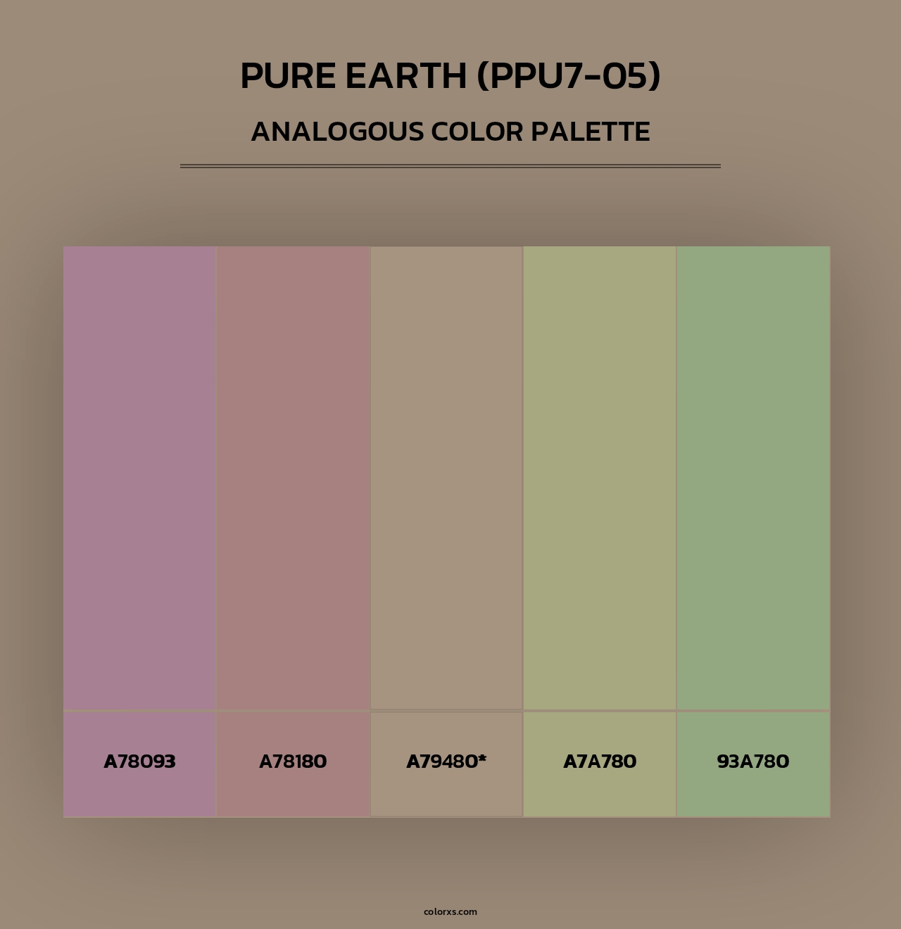 Pure Earth (PPU7-05) - Analogous Color Palette