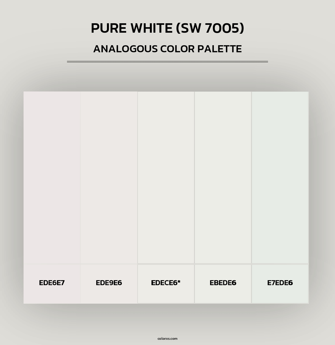 Pure White (SW 7005) - Analogous Color Palette