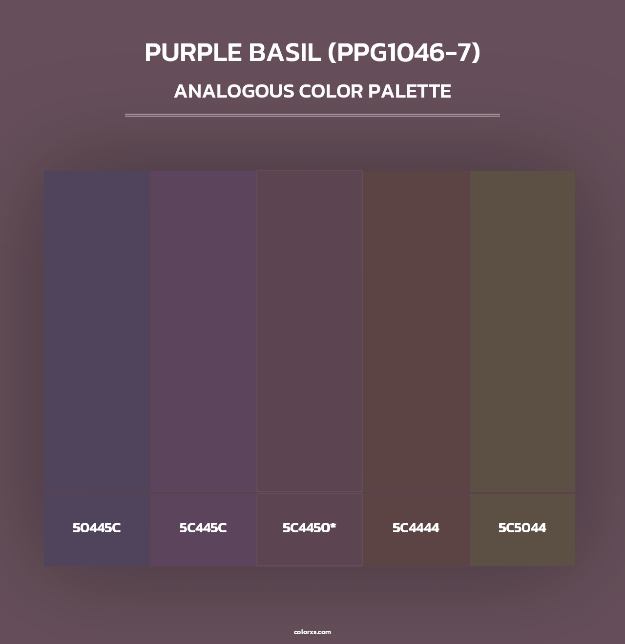 Purple Basil (PPG1046-7) - Analogous Color Palette