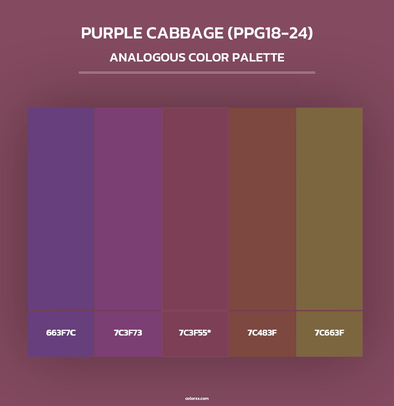 Purple Cabbage (PPG18-24) - Analogous Color Palette