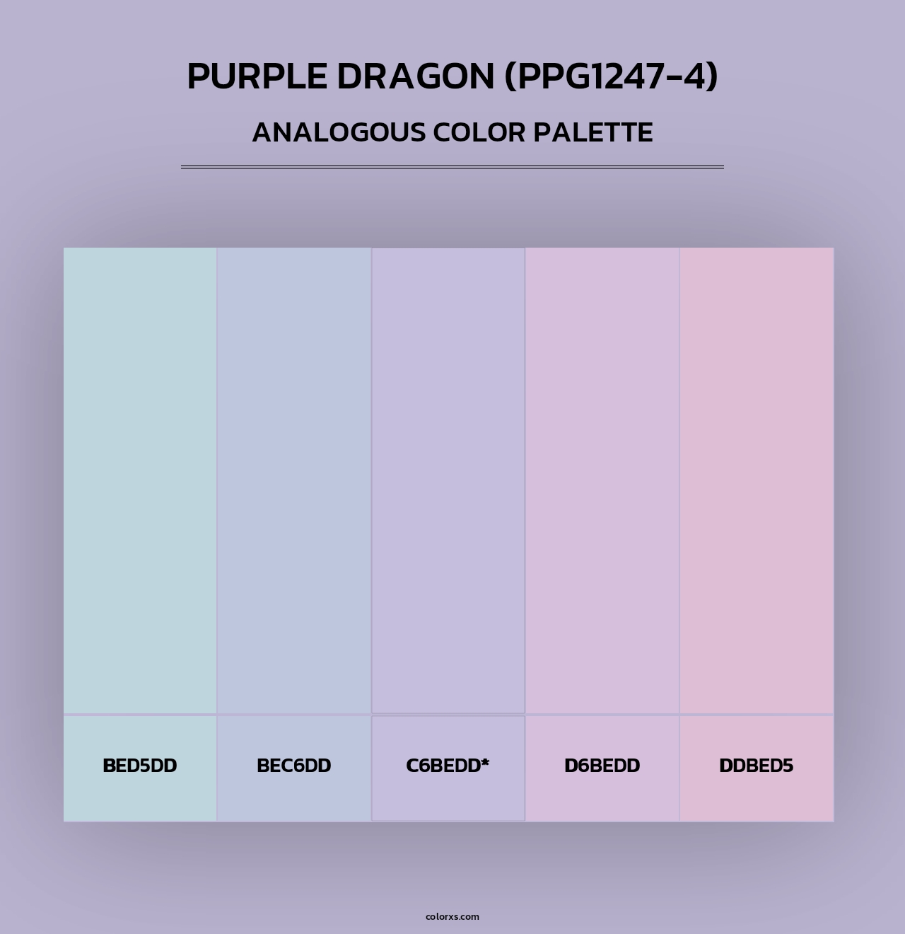 Purple Dragon (PPG1247-4) - Analogous Color Palette