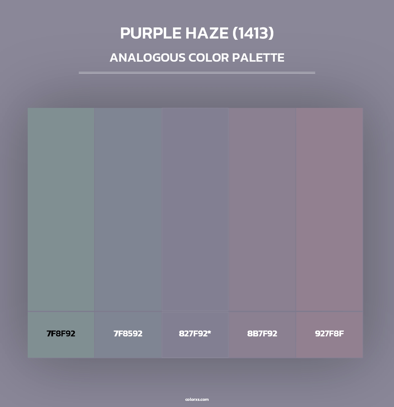 Purple Haze (1413) - Analogous Color Palette
