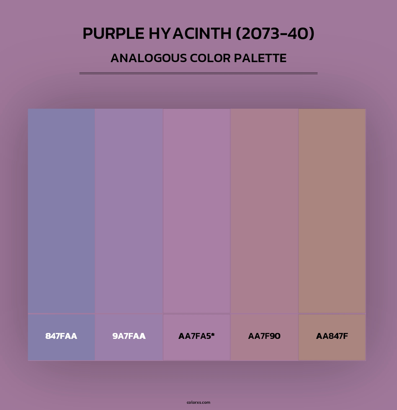 Purple Hyacinth (2073-40) - Analogous Color Palette
