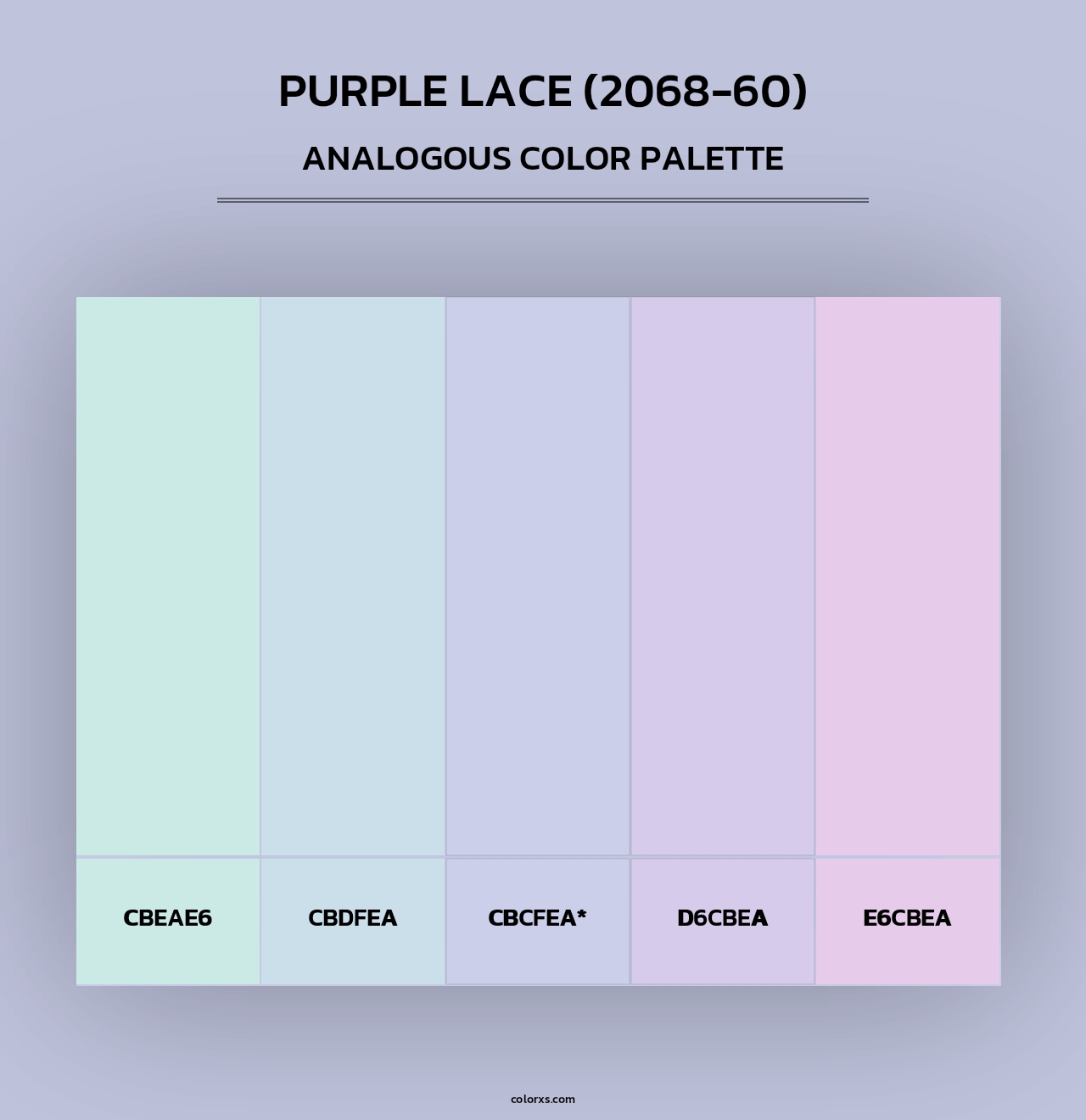 Purple Lace (2068-60) - Analogous Color Palette