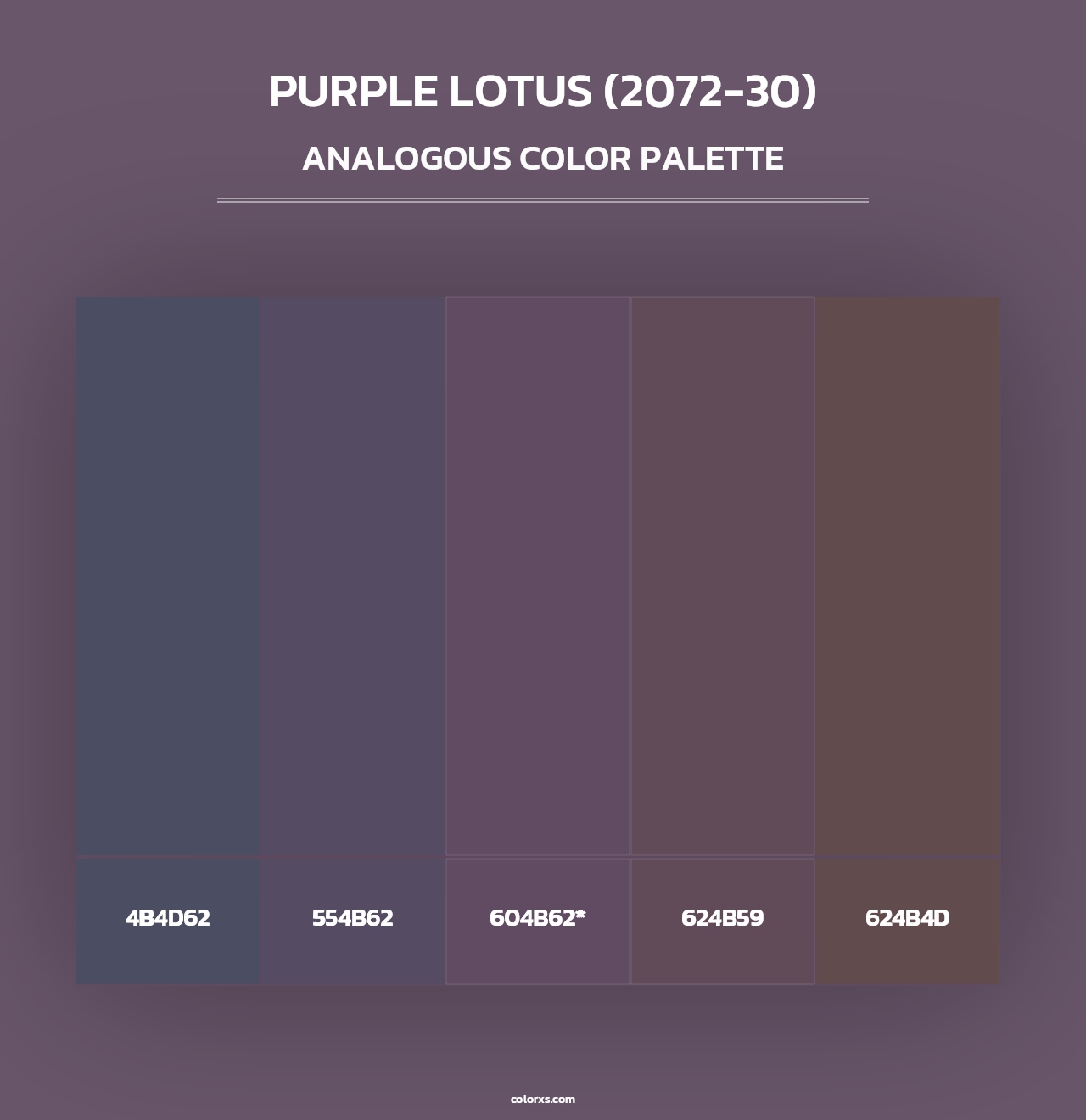 Purple Lotus (2072-30) - Analogous Color Palette