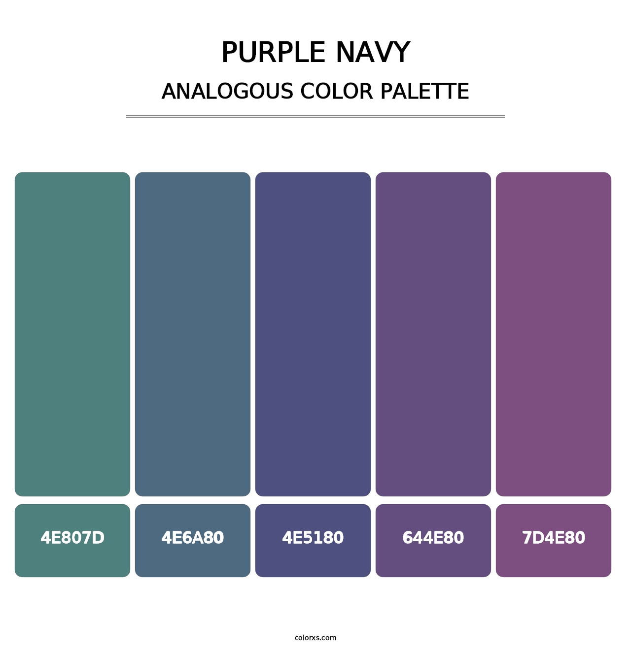 Purple Navy - Analogous Color Palette