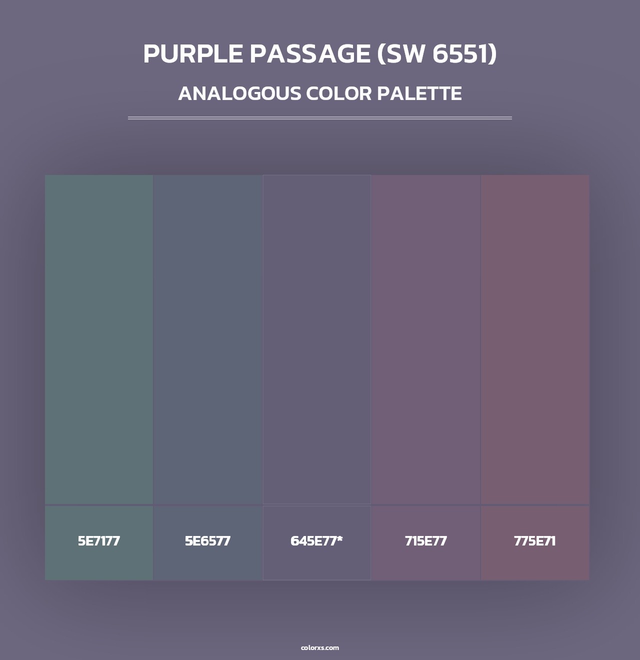 Purple Passage (SW 6551) - Analogous Color Palette