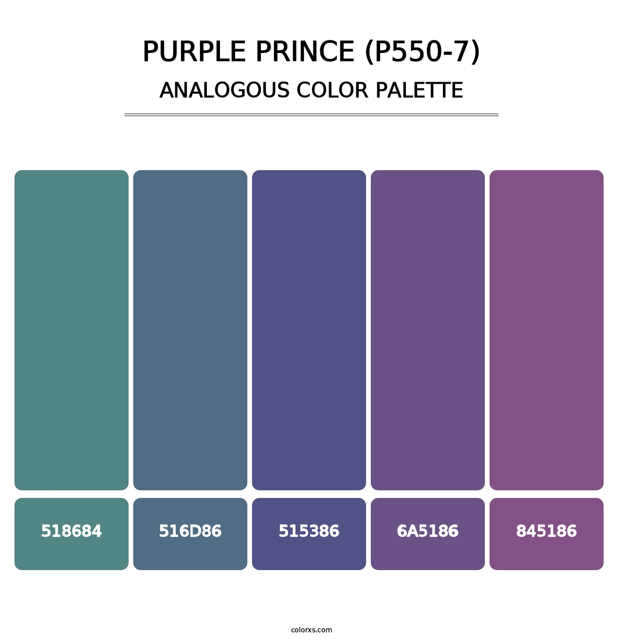 Purple Prince (P550-7) - Analogous Color Palette