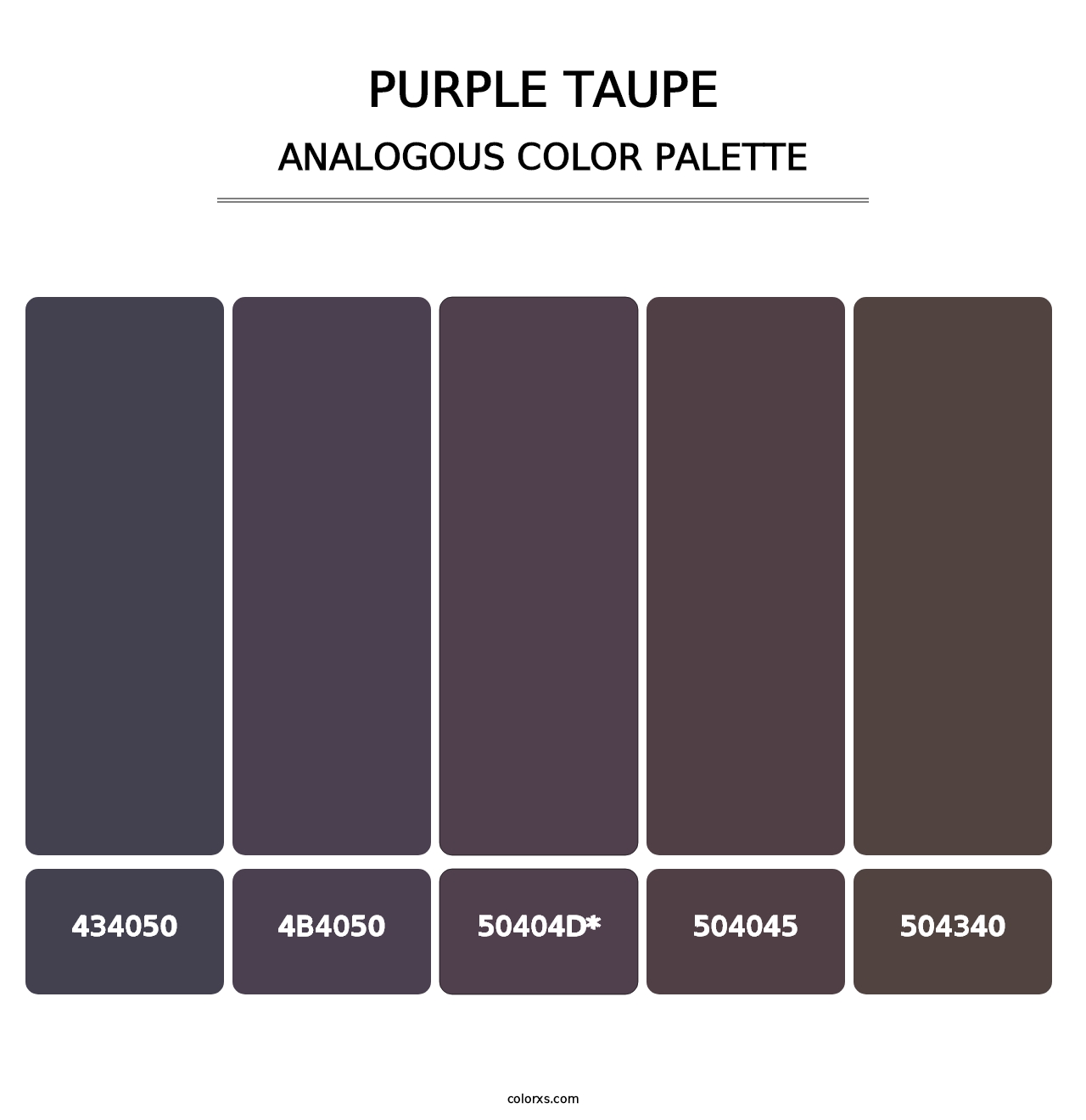 Purple Taupe - Analogous Color Palette