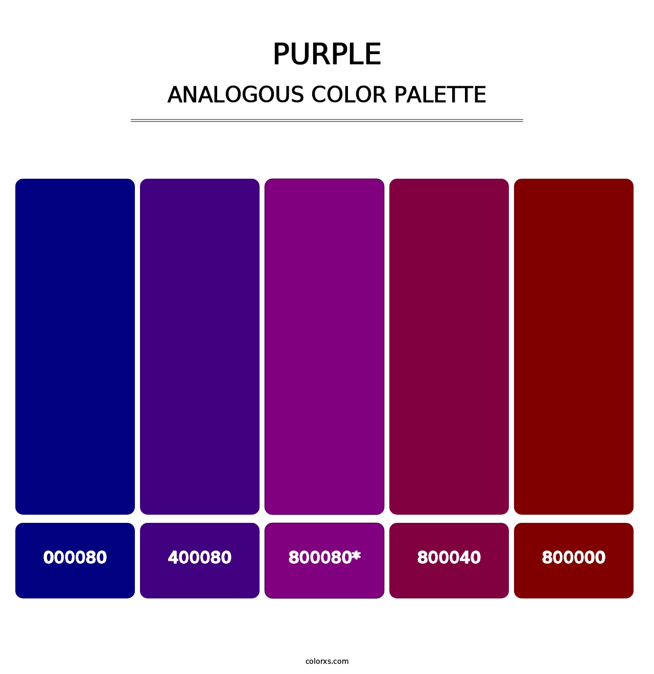 Purple - Analogous Color Palette