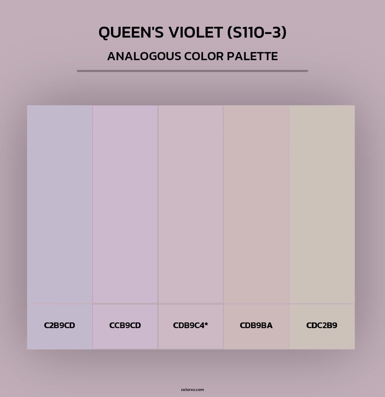 Queen'S Violet (S110-3) - Analogous Color Palette