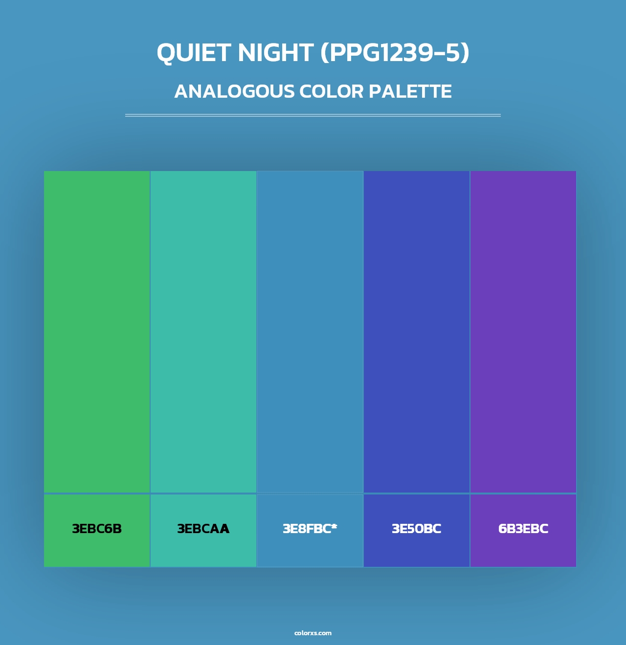 Quiet Night (PPG1239-5) - Analogous Color Palette