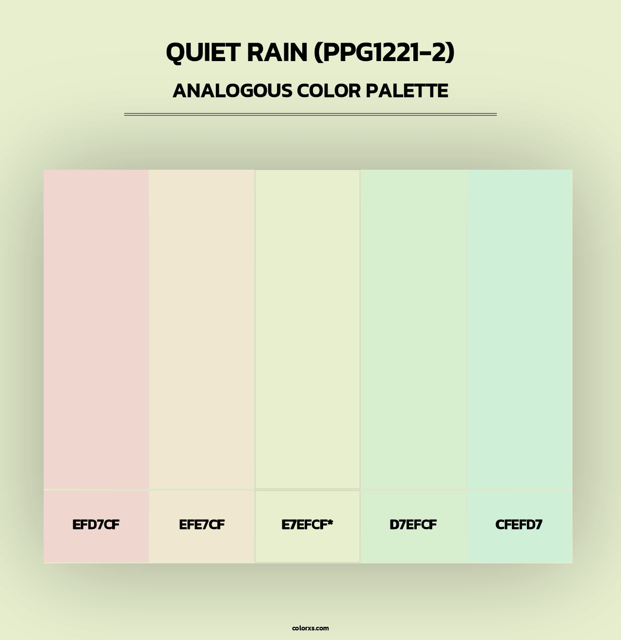 Quiet Rain (PPG1221-2) - Analogous Color Palette