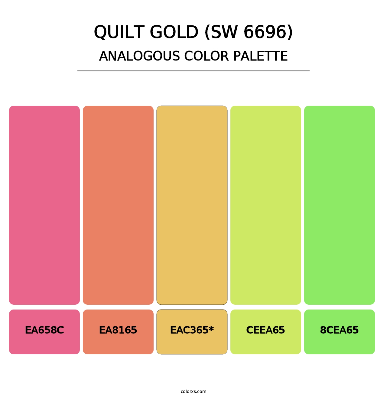 Quilt Gold (SW 6696) - Analogous Color Palette
