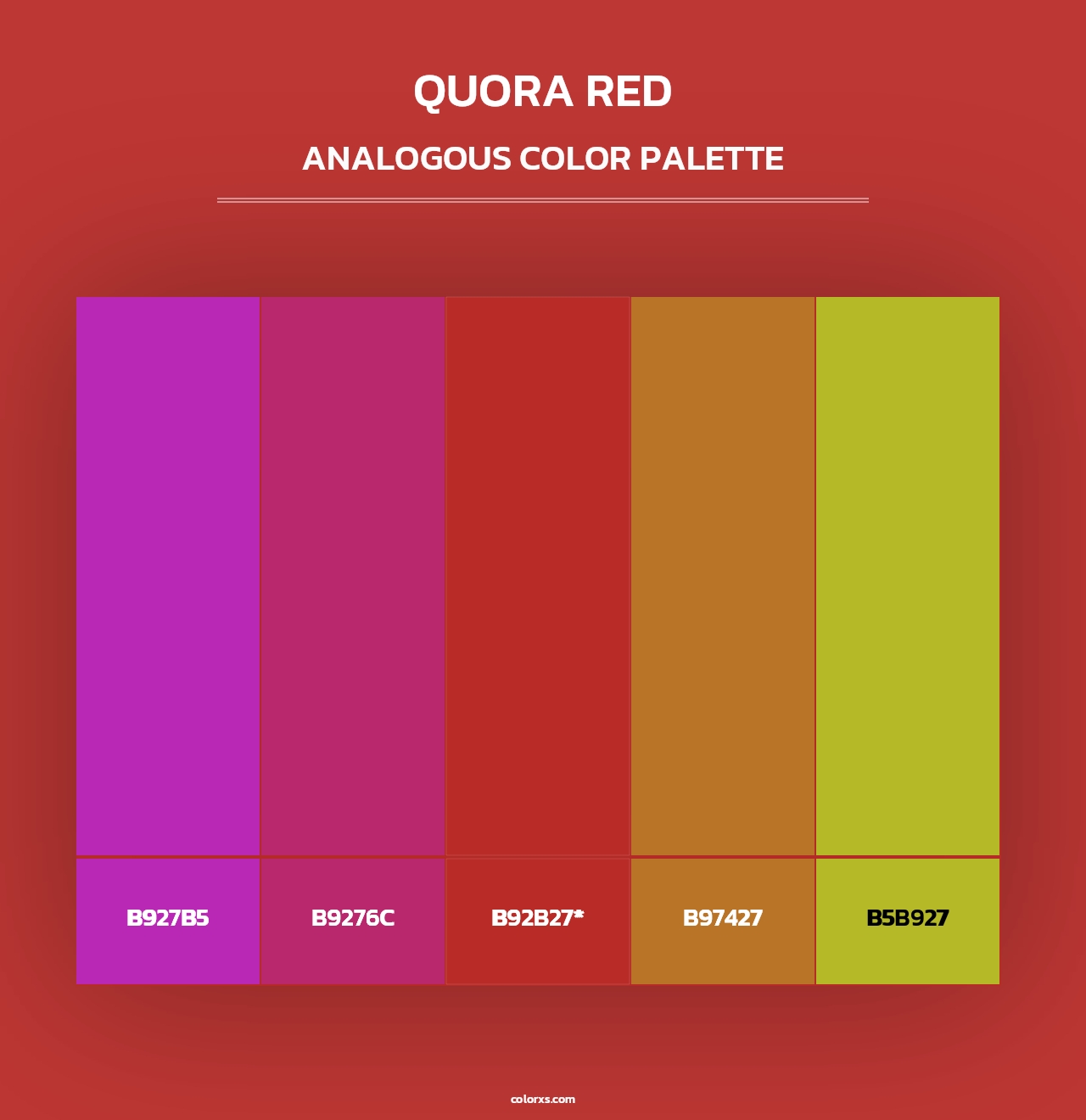 Quora Red - Analogous Color Palette