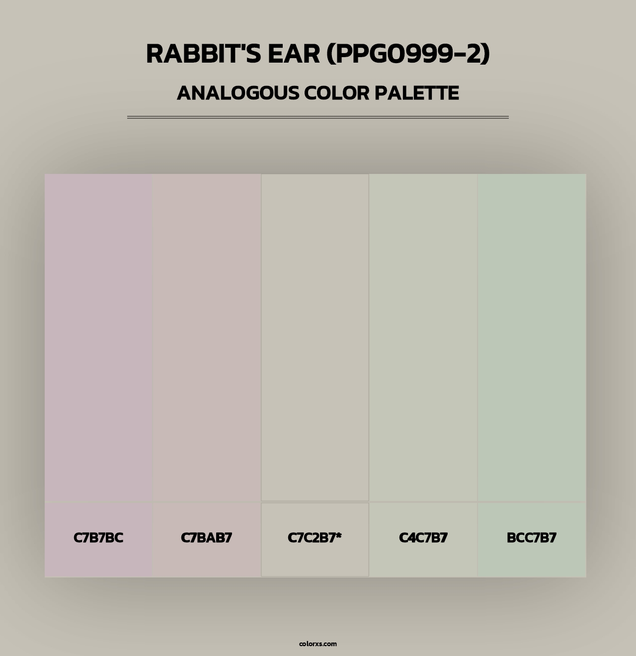 Rabbit's Ear (PPG0999-2) - Analogous Color Palette