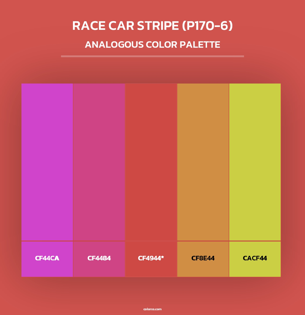 Race Car Stripe (P170-6) - Analogous Color Palette