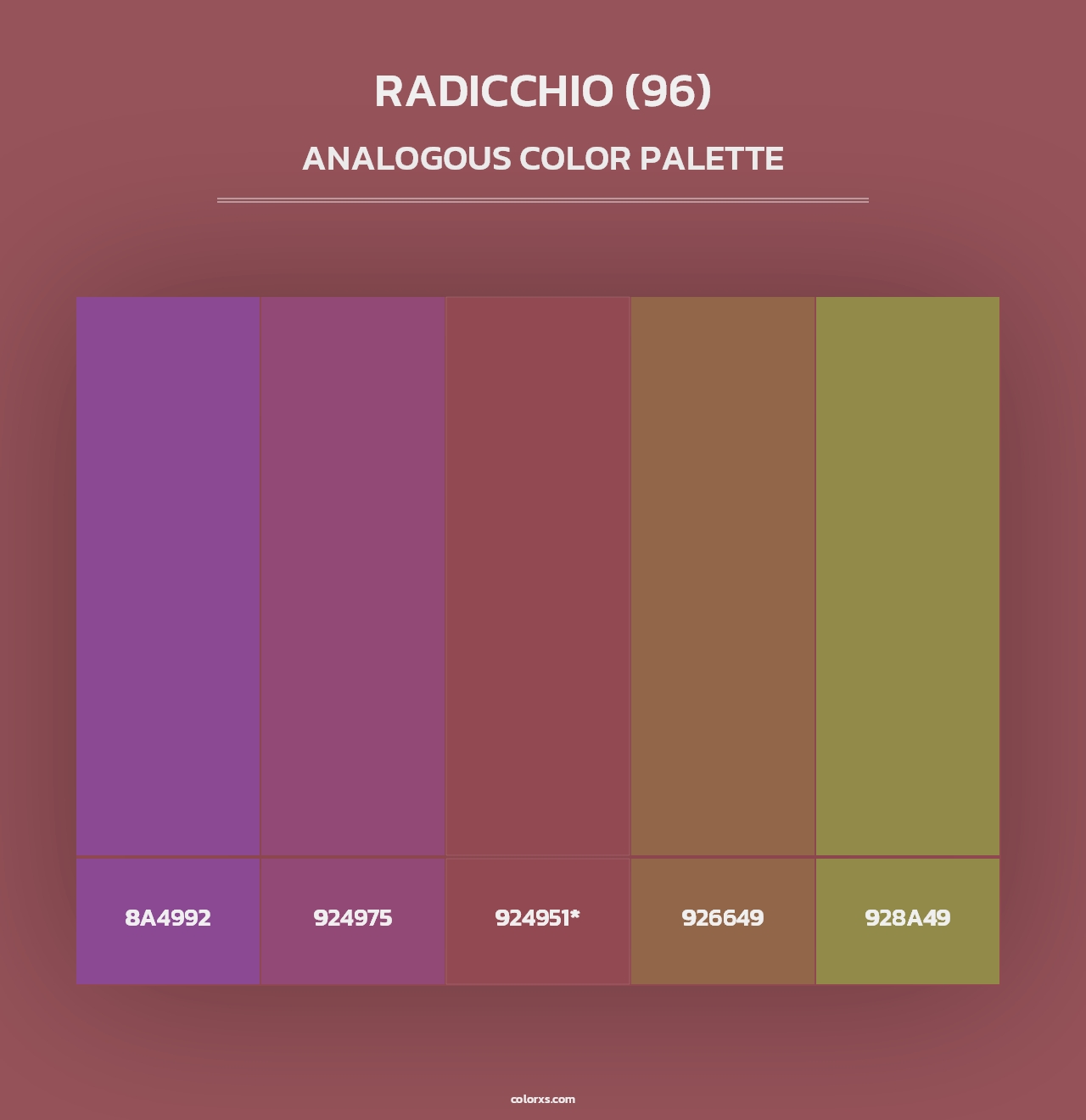 Radicchio (96) - Analogous Color Palette