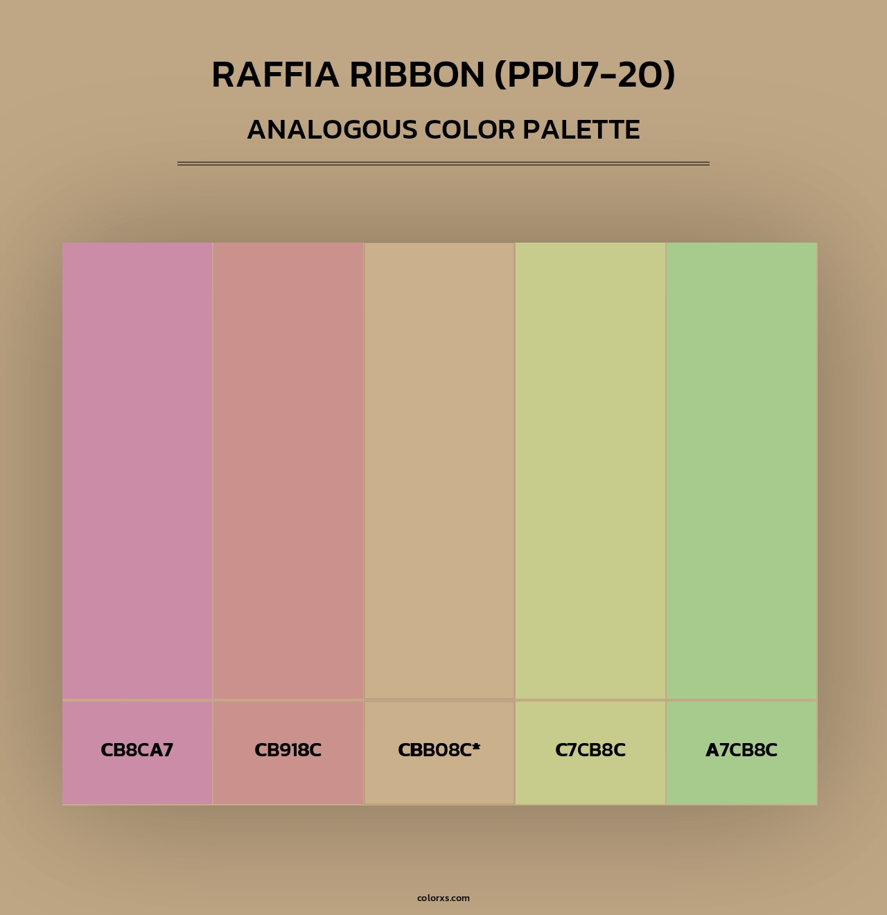Raffia Ribbon (PPU7-20) - Analogous Color Palette